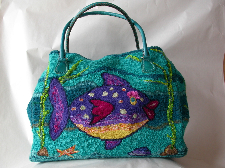 hooked fish purse